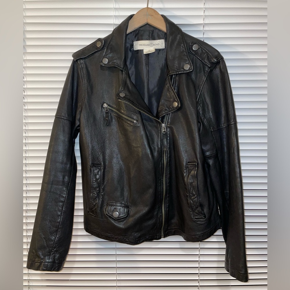 Treasure and Bond Black Moto Jacket - size M